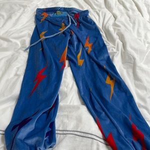 Rare Discontinued Aviator Nation Velvet Blue Sweat Pants